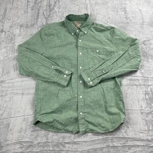 L.L. Bean Shirt Mens S Green Traditional Fit Long Sleeve Collared Button Down